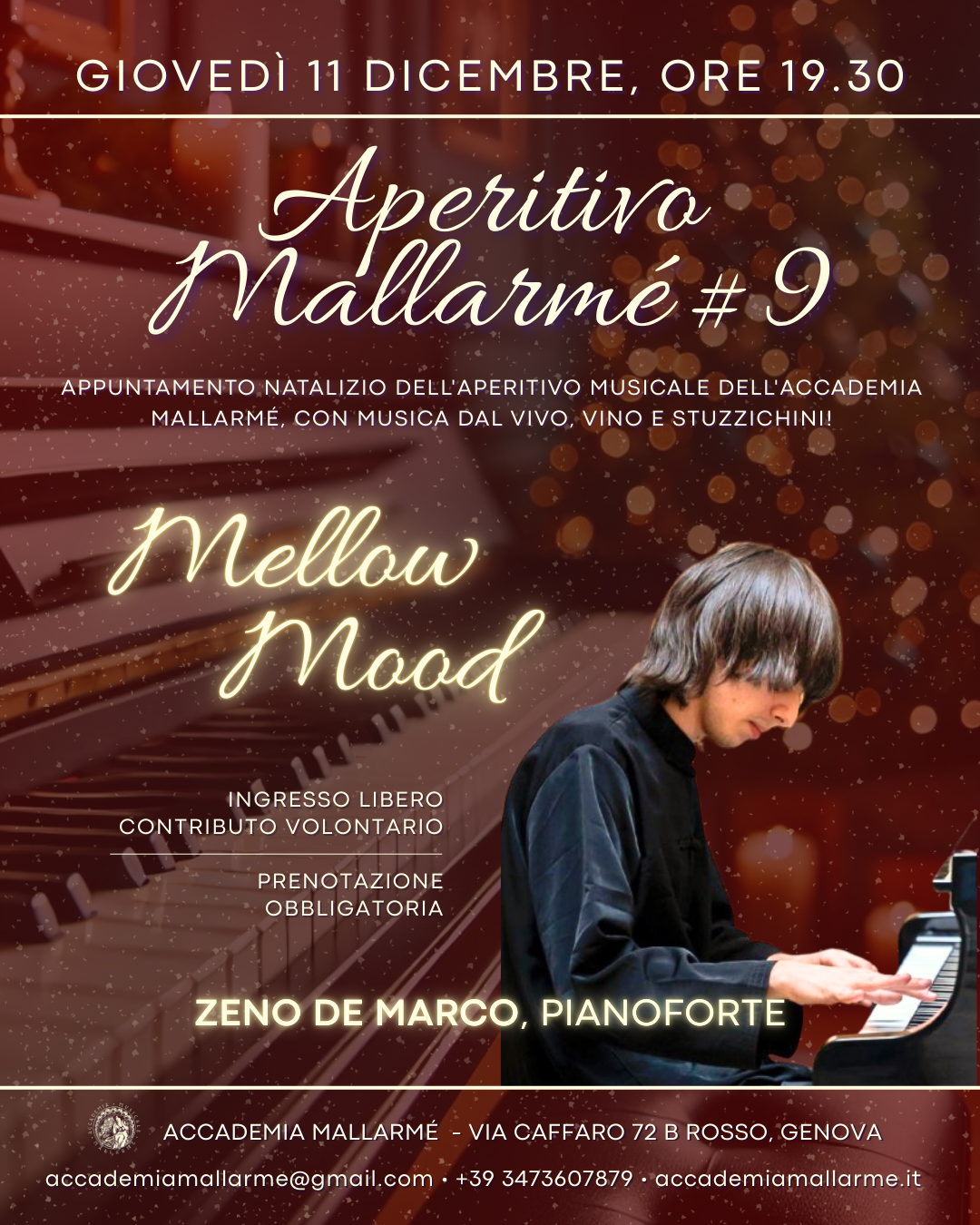 Aperitivo Mallarmé #9 Zeno de Marco per l'Accademia Mallarmé di Genova